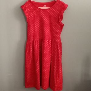 Girls Red Polka-dot Dress Size 10-12